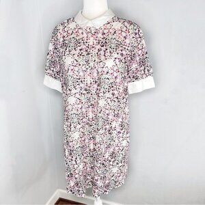 All Saints White Floral Kaleidoscope Collared Eyelet Lace Dress 12